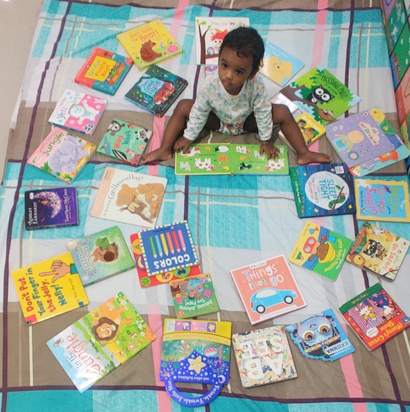 Dive into Diya’s book pool at 20 months #kbcbookbingotoddler (0-3 years)